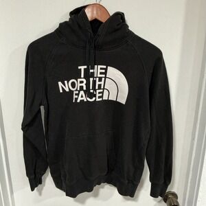 The North Face Women's Half Dome Pullover Hoodie Big Logo Black Size Small